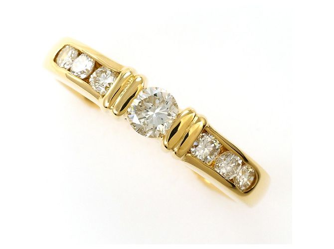 Autre Marque 18K Gelbgold Diamantring Golden