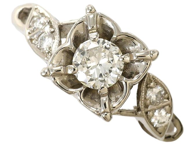 Autre Marque Platin-Diamant-Ring 