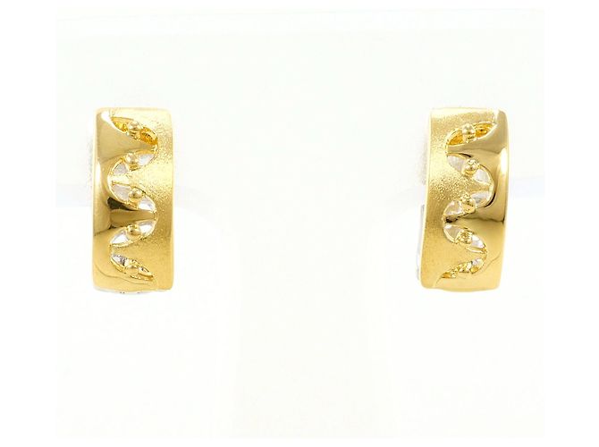 Autre Marque Pendientes de clip en oro de 14K Dorado