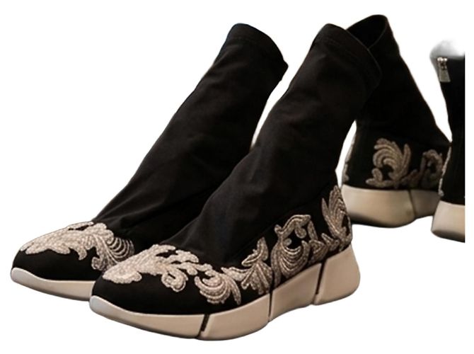 Elena Lachi Elena Iachi Canvas Sneaker Schwarz Silber 36 IT