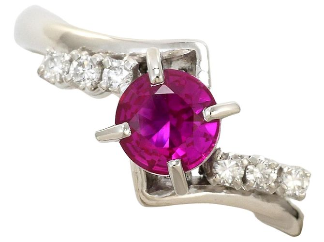 Autre Marque Platinring mit Diamant