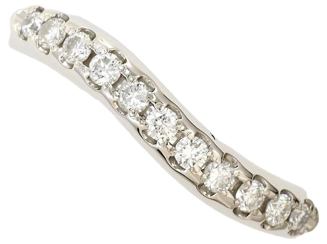 Autre Marque Platinring mit blauem Diamanten