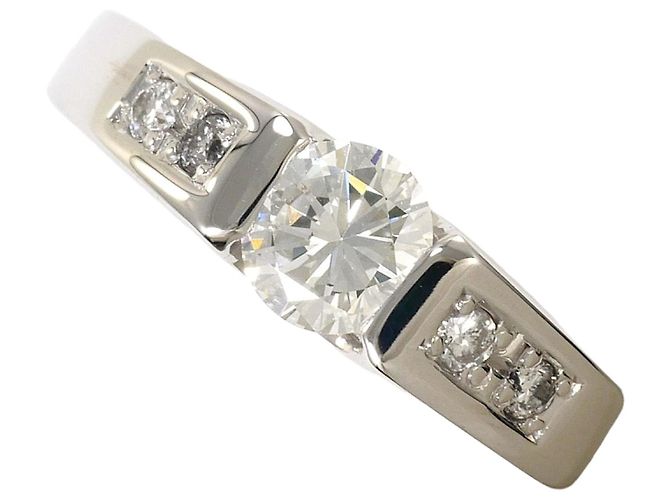 Autre Marque 10K Weißgold Diamantring Golden
