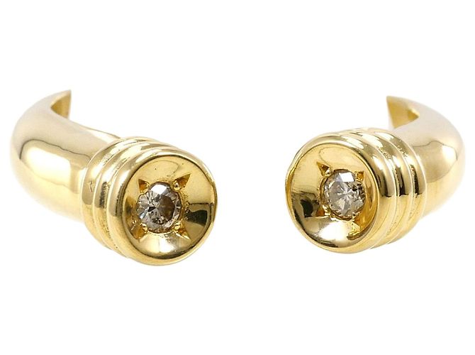 Autre Marque Anillo de banda de oro amarillo de 18K con diamantes Dorado