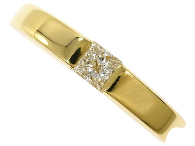 Autre Marque 18K Gelbgold-Ring mit Diamant Golden