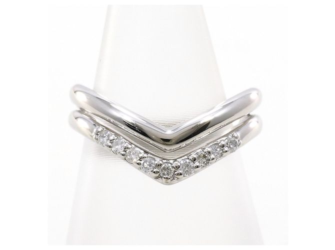 Autre Marque 18K Weißgold-Ring mit Diamant Golden