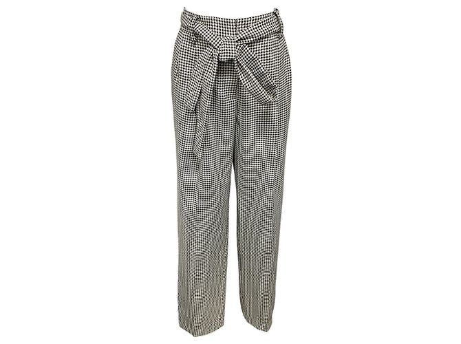 Prabal Gurung Black / White Houndstooth Pants with Belt Multiple colors