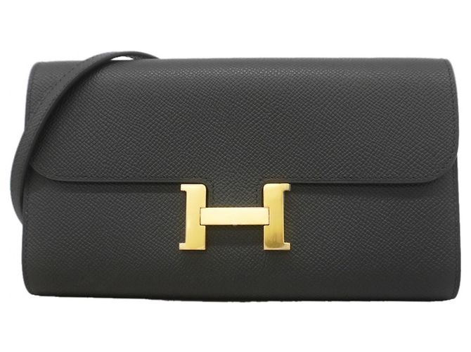 Hermès Portafoglio/Borsa a tracolla Hermes Constance Tougo Nero