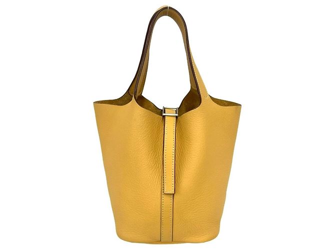 Bolsa Tote Hermès Picotin PM Mini Amarelo