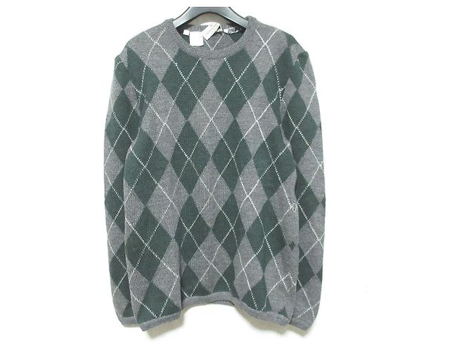 Valentino Garavani Argyle Wollstrickpullover Braun Grün