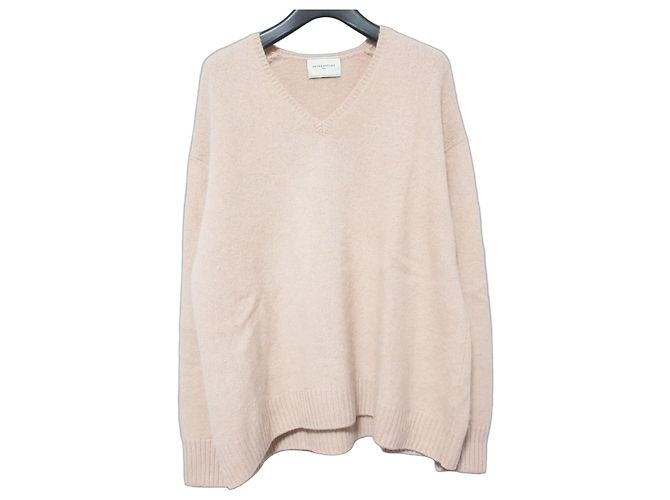 Autre Marque United Arrows Wollstrickpullover mit V-Ausschnitt Pink
