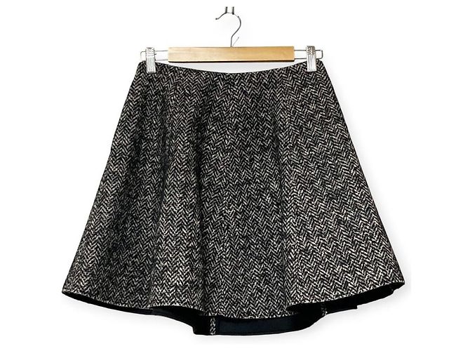 Autre Marque Saia de tweed espinha de peixe MSGM Preto