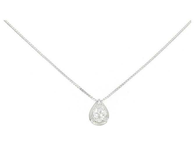 Autre Marque Collana in platino PT850 e diamante Argento