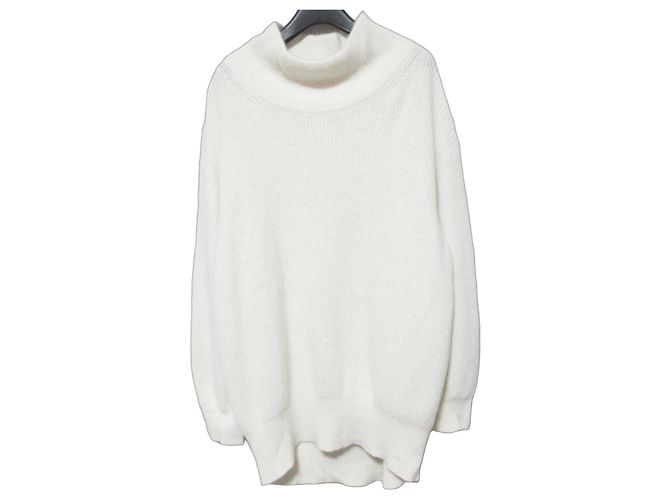 Autre Marque RIVE DROITE Fox Blend Knit Pullover White