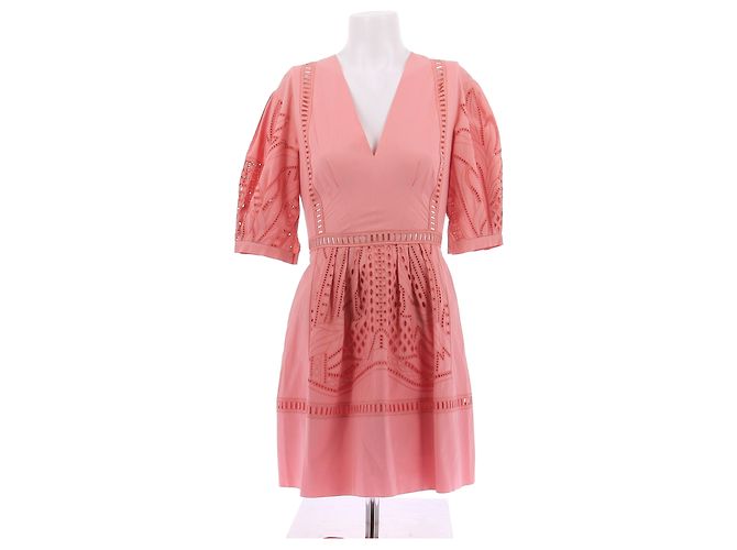 Vestido de algodón rosa Alberta Ferretti