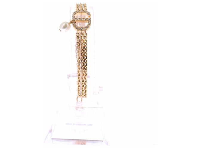 Dior Pulsera con perlas Dorado