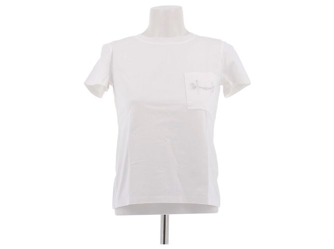 Hermès Camiseta blanca de algodón Blanco
