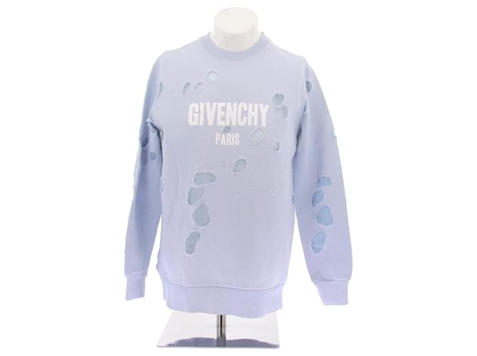 Givenchy Zerrissener Pullover hellblau 
