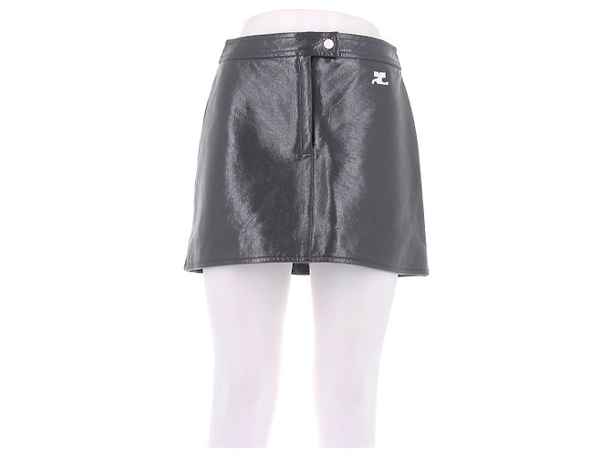 Falda Courreges de algodón gris