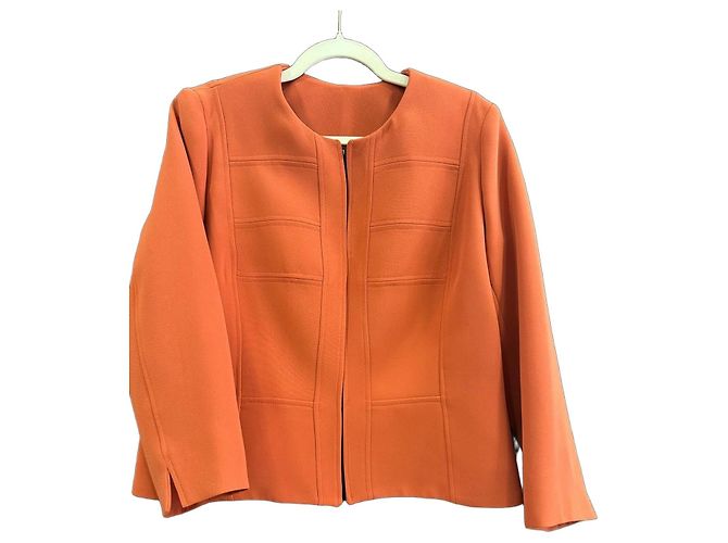 Autre Marque Cara Lotti Orange Collarless Jacket