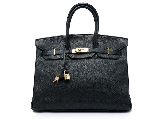 Hermès Black Clemence Birkin Retourne 35 Noir