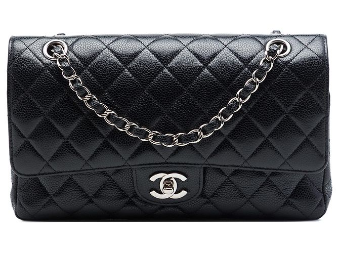 Chanel Black Medium Classic Caviar Double Flap
