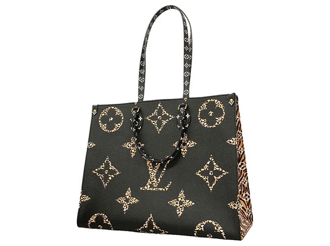 Borsa Tote Louis Vuitton Monogram Jungle OnTheGo GM Marrone Nero