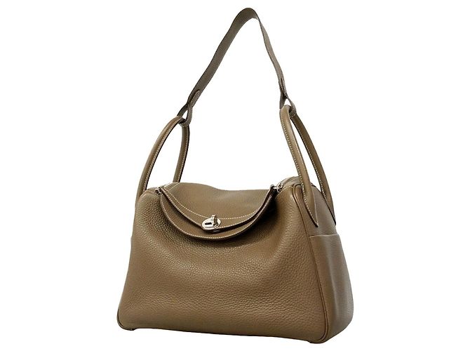 Hermès Bolsa Hermes Lindy 30 Taupe