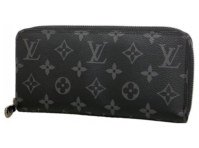 Cartera Zippy Louis Vuitton Monogram Eclipse Negro