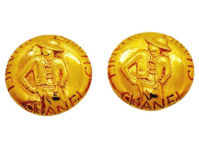 Orecchini a clip placcati oro Chanel D'oro