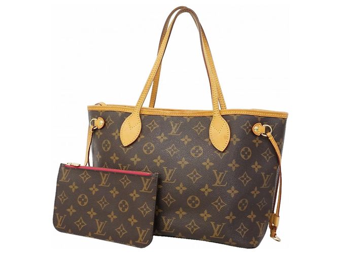 Borsa Tote Louis Vuitton Monogram Neverfull PM Marrone
