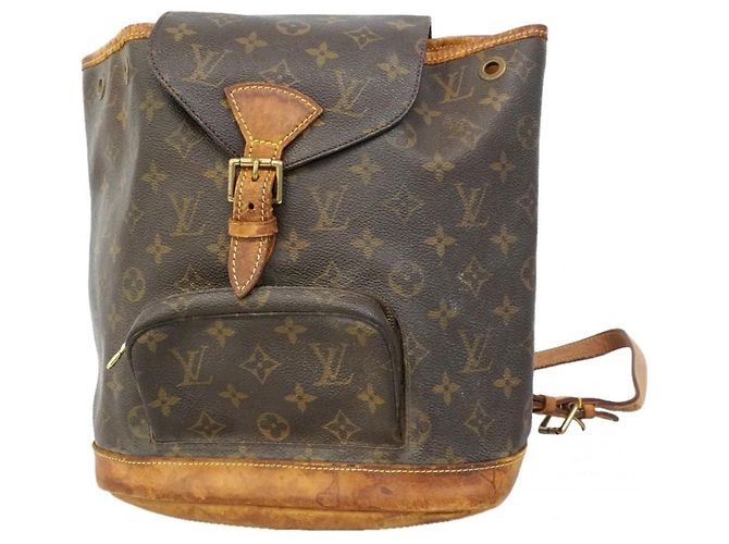 Louis Vuitton Monogram Montsouris MM Backpack Brown