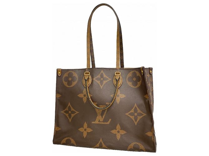 Borsa Tote Louis Vuitton Monogram Giant Reverse OnTheGo GM Marrone
