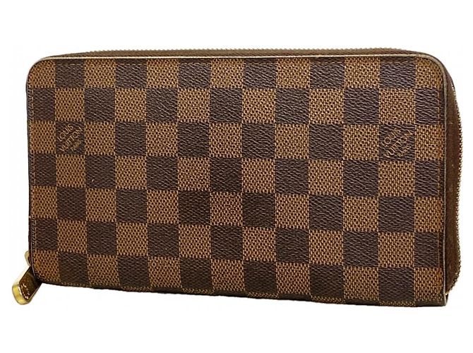 Louis Vuitton Damier Zippy Organizer Long Wallet N60003 Ebene Damier ebene