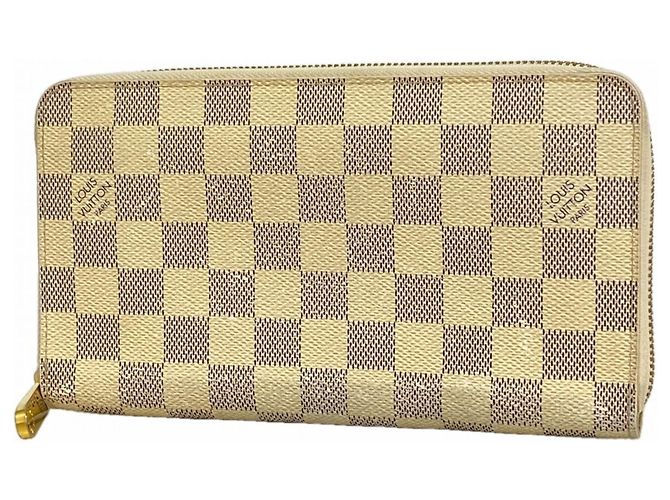 Louis Vuitton Damier Azur Zippy Organizer Long Wallet Weiß