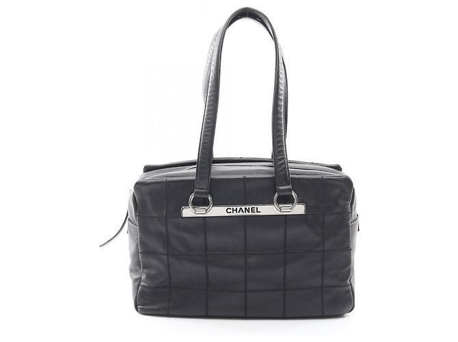 Chanel Black Chocolate Bar Shoulder Bag