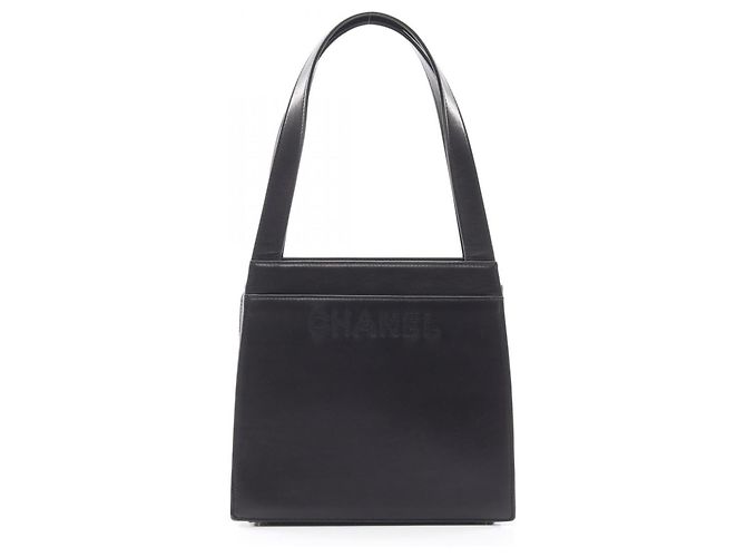 Bolsa de ombro em couro de cordeiro Chanel Preto