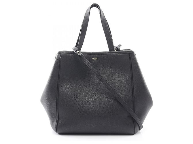 Céline Celine Small Fold Cabas 2-Way Tote Bag Negro