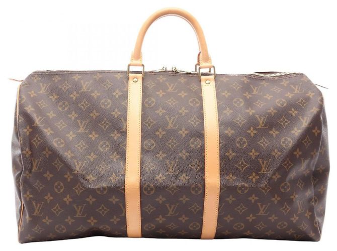Borsa Boston Louis Vuitton Keepall 55 Monogram Marrone