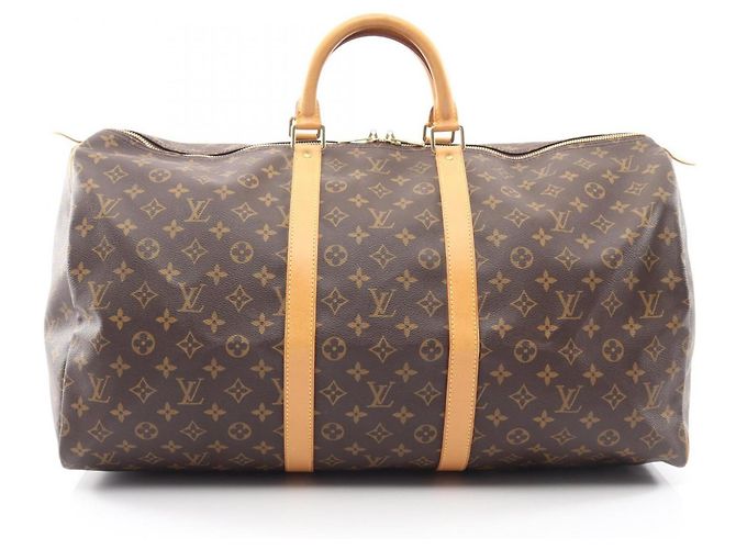 Borsa Boston Louis Vuitton Keepall 55 Monogram Marrone