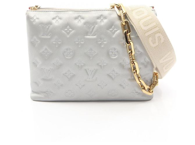 Borsa a tracolla 2-Way Louis Vuitton Coussin PM Monogram Argento
