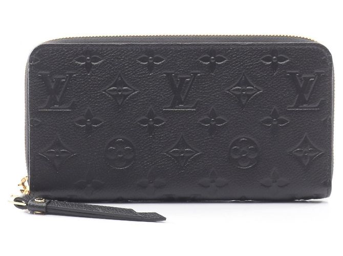 Carteira Zippy Louis Vuitton em couro preto