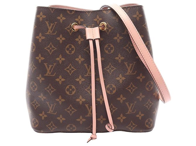 Néonoé Bolsa de Ombro Louis Vuitton NeoNoe Monogram Marrom Rosa