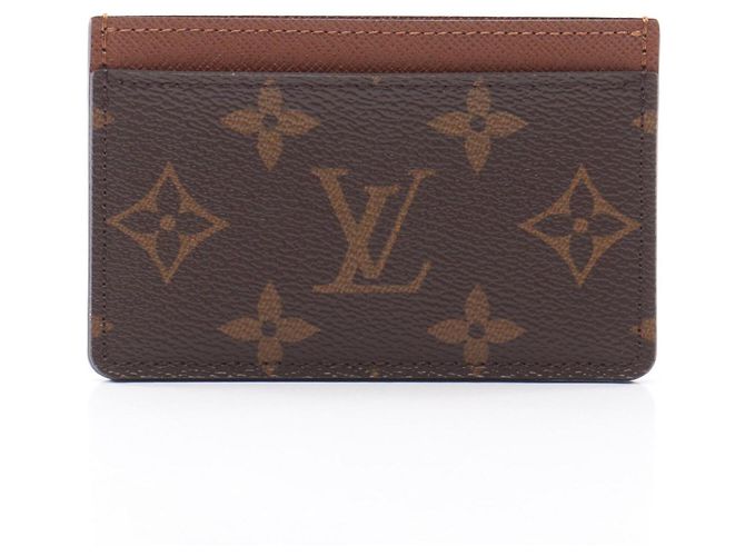Tarjetero Monogram Simple Louis Vuitton Castaño