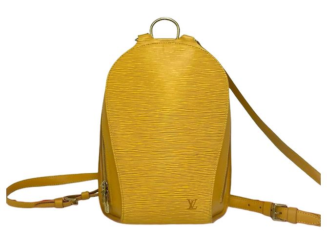 Louis Vuitton Mabillon Epi Leather Backpack Yellow