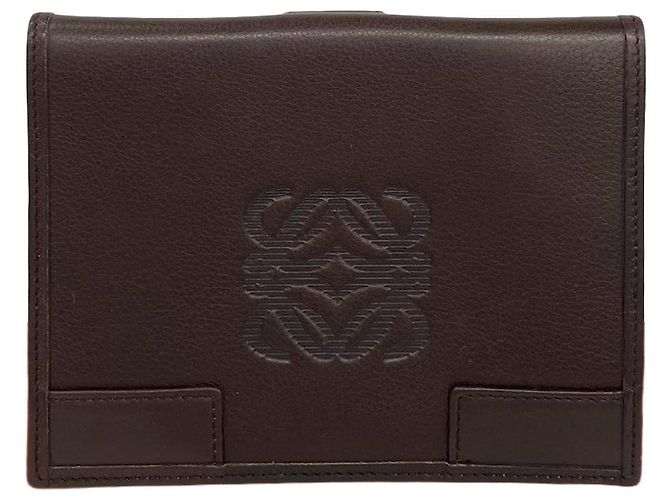 Carteira Bifold de Couro Loewe Marrom