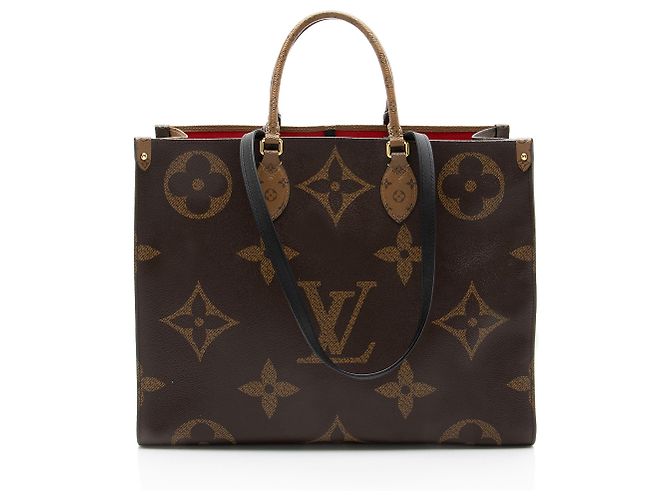 Tote Onthego GM em canvas Giant Monogram Louis Vuitton Marrom