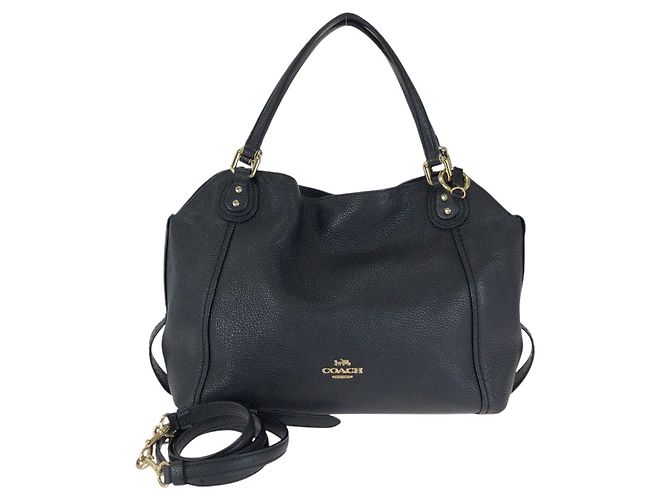 Sac 2way en cuir COACH Edie Noir