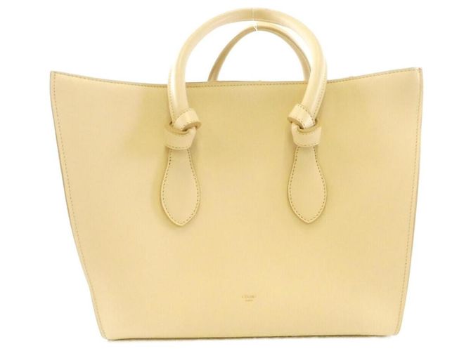 Céline Sac à main Celine Tie Calf Marron Beige