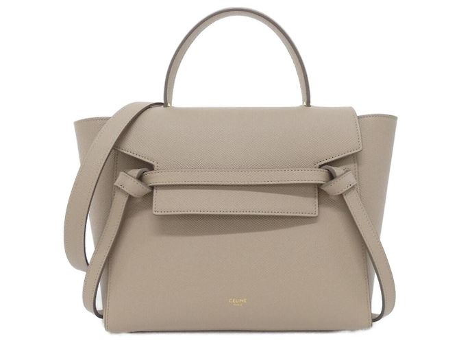 Belt Bag Céline Bolsa de mão micro em couro de bezerro Celine Belt Marrom Bege